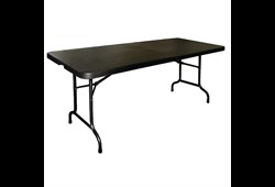 Bolero table rectangulaire noir 183cm - pliable